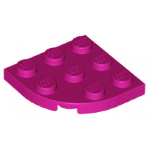 plaat rond hoek 3x3 magenta